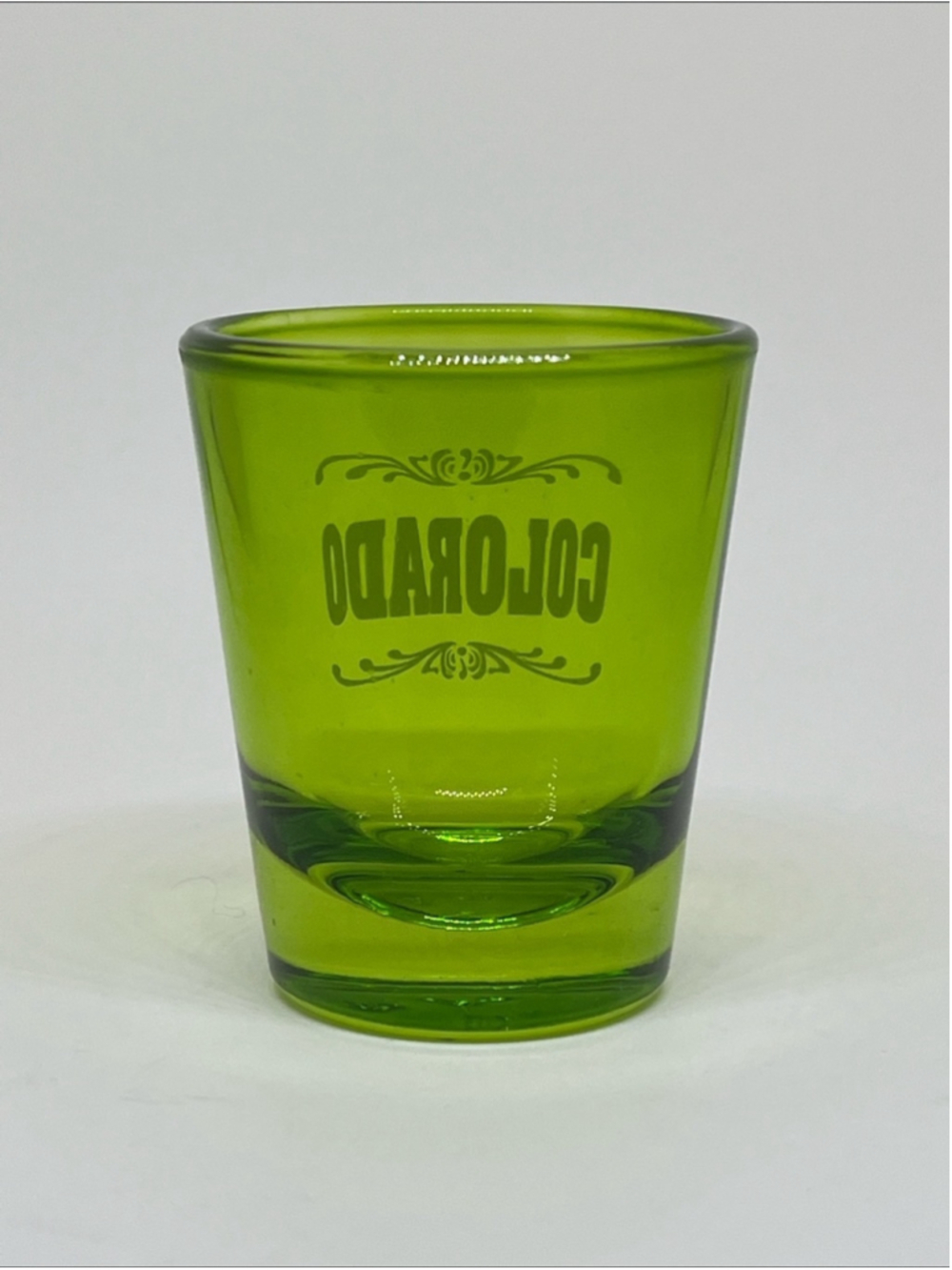 Colorado Green Glass Shot Glass - Picture 2 of 2